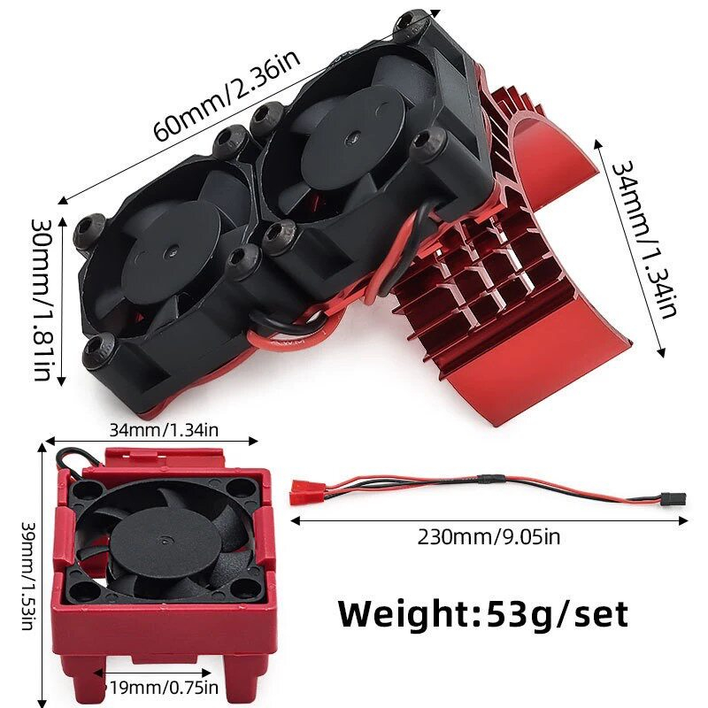Rc Hobby Shops - Juego de Ventiladores de Refrigeración Dual