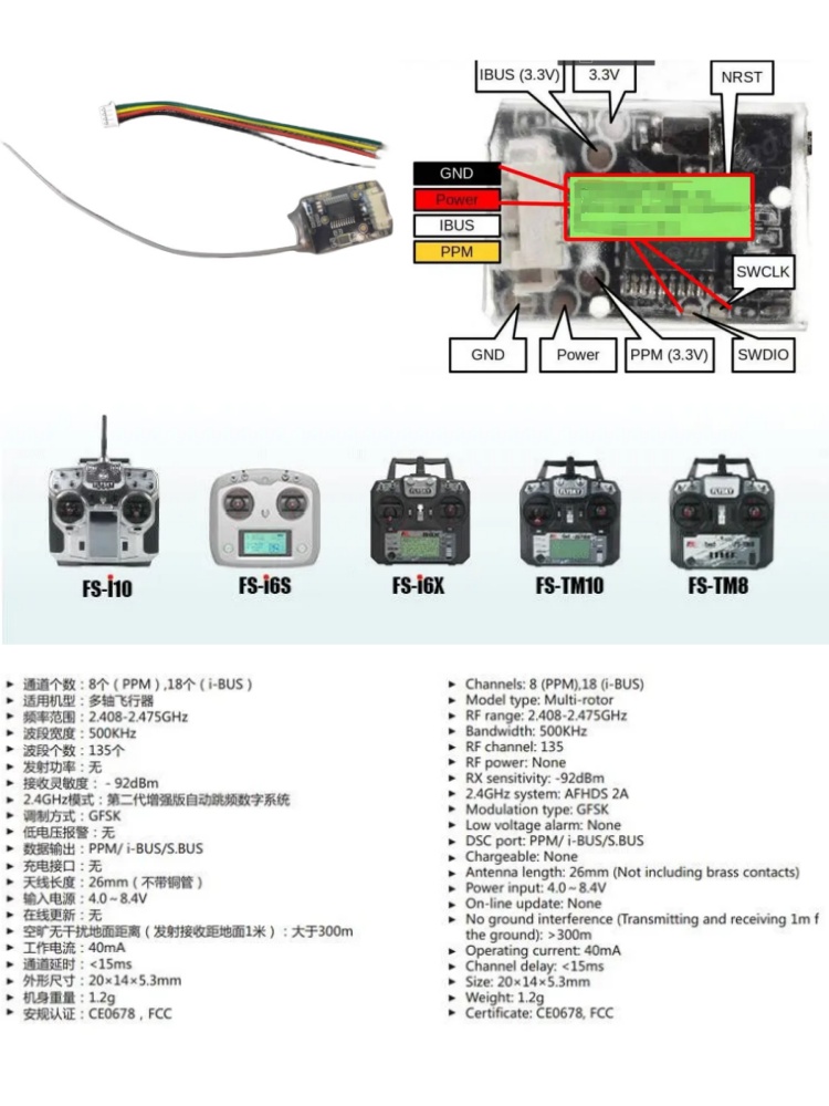 Receptor Mini Flysky FS-8A 8CH - Receiver Sbus 8Ch reseña y precio